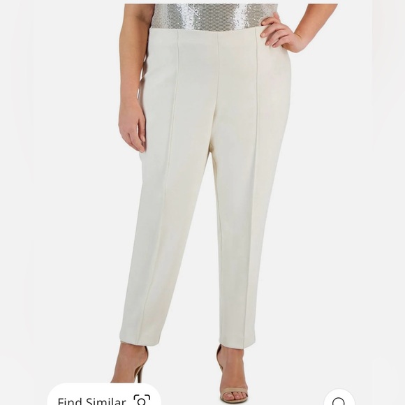 Annie Klein plus women’s faux suede slim fit ankle pants size 3X brand new with - Picture 1 of 5